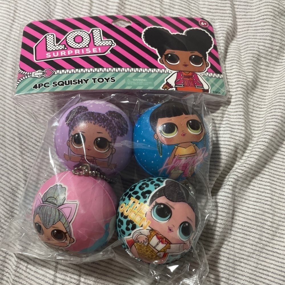 Lol Surprise! Keychain Squishy Ball 4 Pack